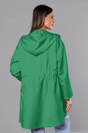 Cienka asymetryczna narzutka damska zielona (B8117-82)