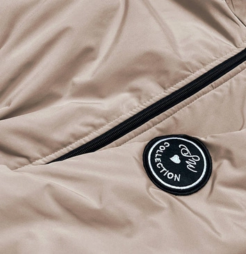 Damska parka oversize cappuccino (b8080-12)