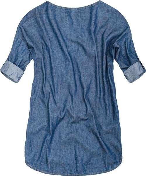 GRANATOWA TUNIKA JEANSOWA OVERSIZE (5764)