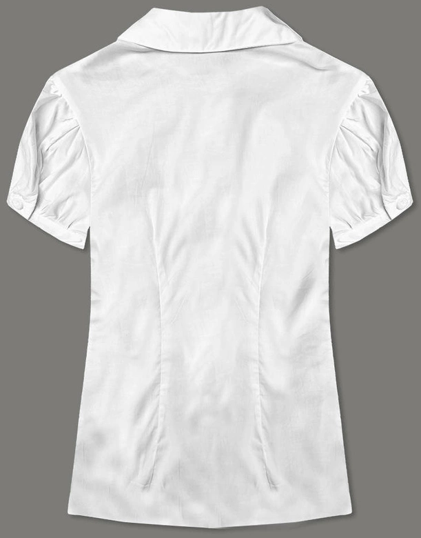 Koszula damska z krótkim rękawem biała (0332#)