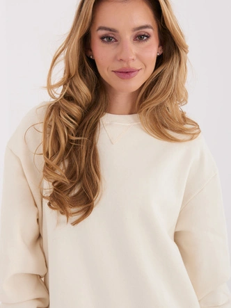 Bawełniana damska bluza basic Goodlookin ecru (A1047)