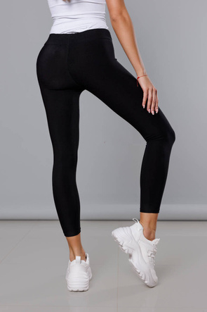 Bawełniane legginsy czarne (YW01053-A1)