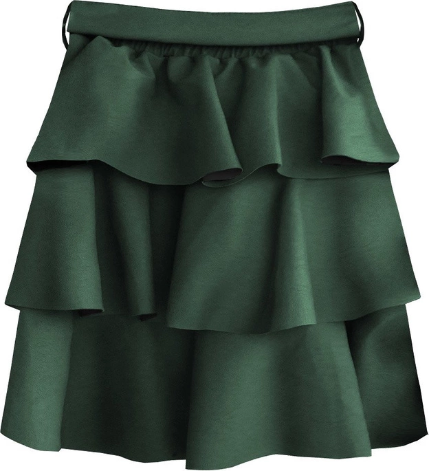 SPÓDNICA Z EKOSKÓRY MINI CIEMNOZIELONA (510ART)