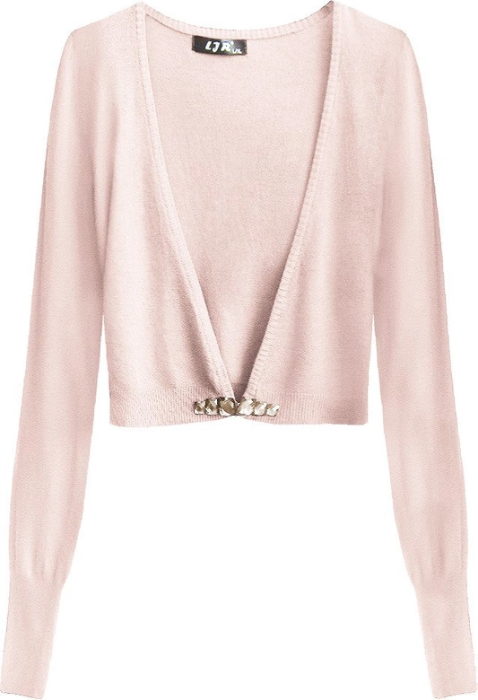 KRÓTKI ZDOBIONY SWETEREK PUDROWY RÓŻ (1550)