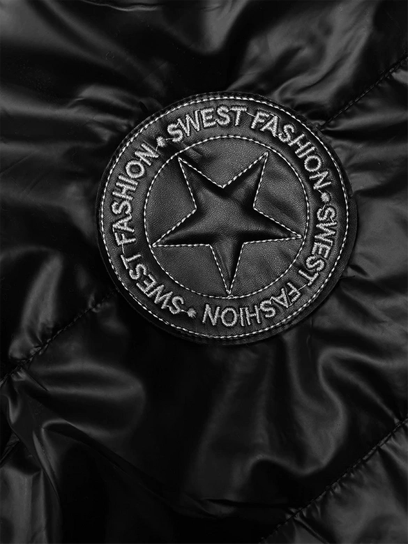 Kamizelka damska z asymetrycznym suwakiem S'West czarna (B8155-1)