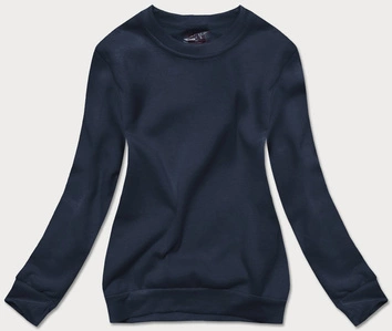 Bluza dresowa damska ze ściągaczami ciemny granat (w01-25)