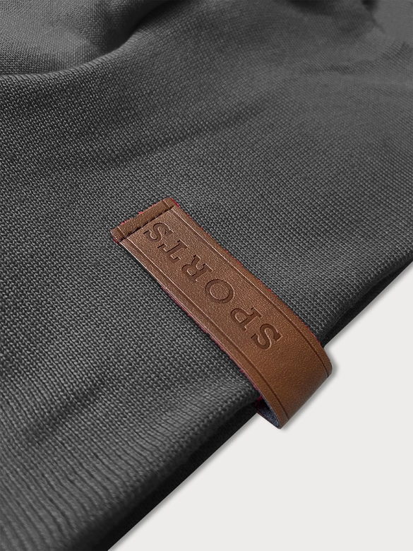 Gładka bluza damska z kapturem LHD grafitowa (AMG169)