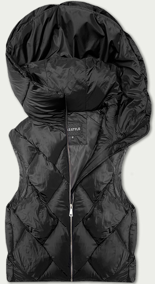Trójwymiarowa kamizelka damska oversize czarna (YD35)