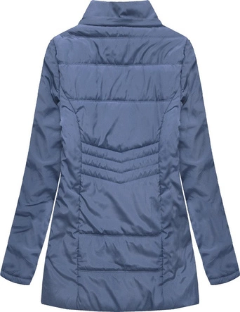 DŁUŻSZA PIKOWANA KURTKA NIEBIESKA (B2626)