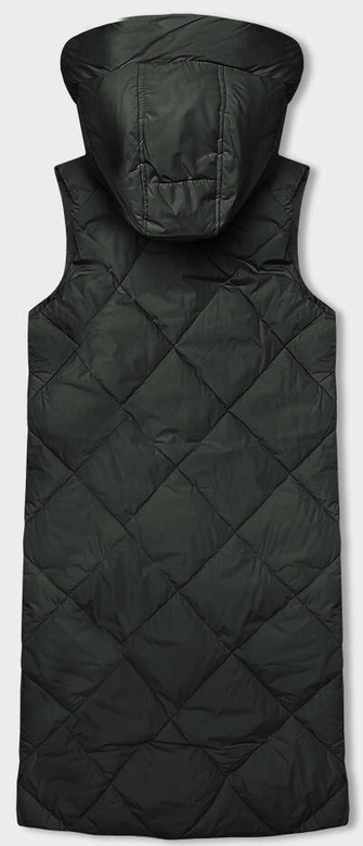 Długa kamizelka damska oversize army (5M3165-136)