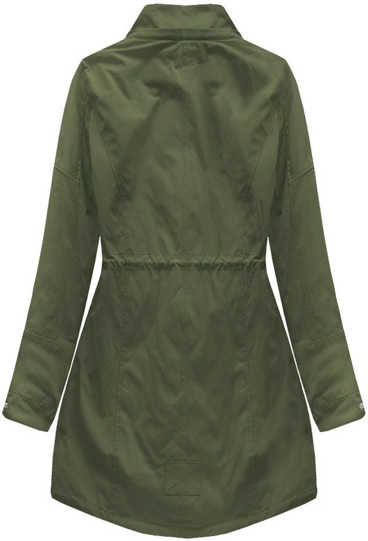 DWUSTRONNA PARKA Z KAPTUREM KHAKI-SZARA (W0232)