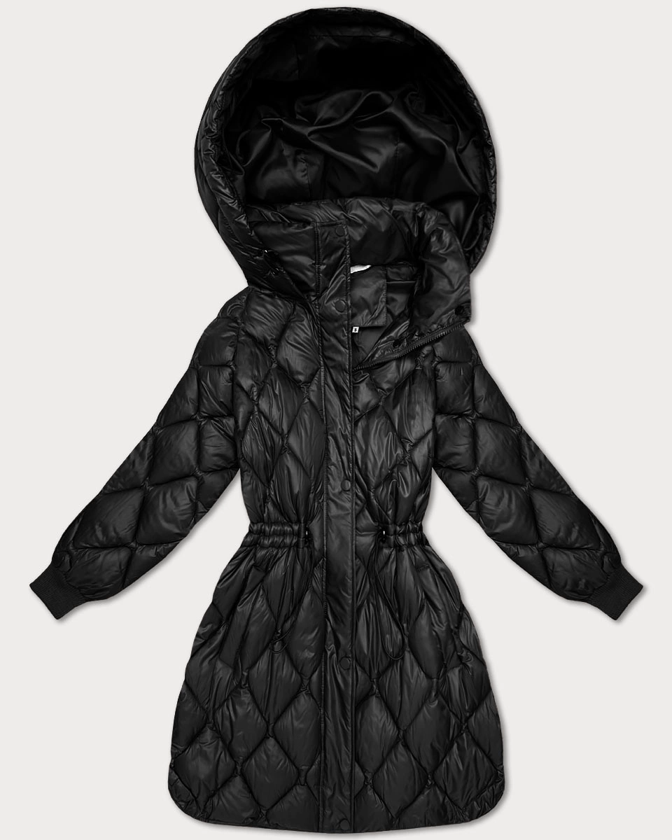 Obszerna zimowa kurtka damska oversize Minority czarna (M2-6518-1)