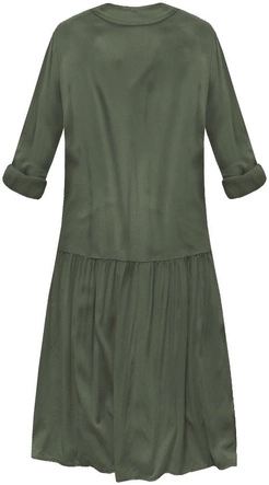 ZWIEWNA SUKIENKA KOSZULOWA KHAKI (142ART)