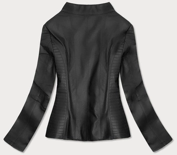 RAMONESKA Z EKOSKÓRY ZE STÓJKĄ CZARNA (TD1026)