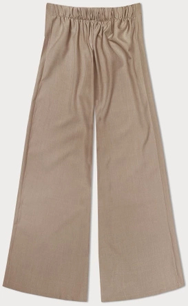 Eleganckie szerokie spodnie damskie karmelowe (33575)