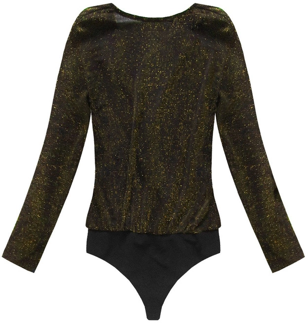 BŁYSZCZĄCE KOPERTOWE BODY CZARNO-ZŁOTE (171ART)