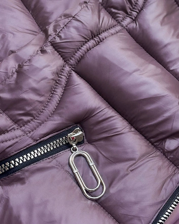 Lekka kurtka przejściowa damska fioletowa (b8058-51)