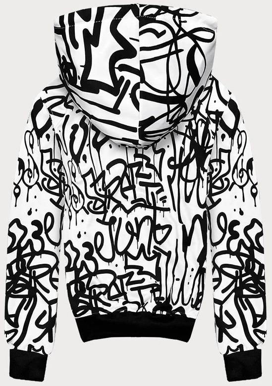 Bluza męska graffiti biała (8B1151-1)