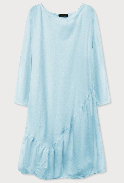 BAWEŁNIANA SUKIENKA OVERSIZE BŁĘKITNA (306ART)