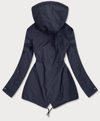 DWUSTRONNA KURTKA DAMSKA GRANATOWO-BIAŁA (W507)