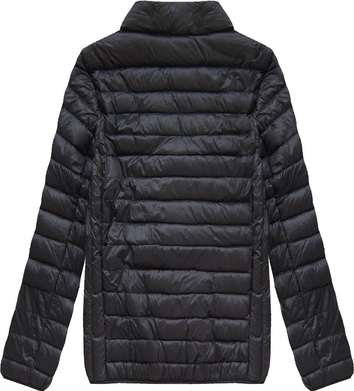 PIKOWANA KURTKA ZE STÓJKĄ CZARNA (99)