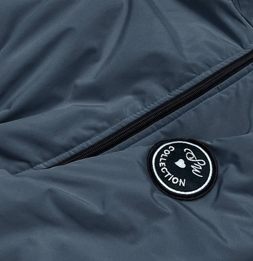 Damska parka oversize niebieska (B8080-72)