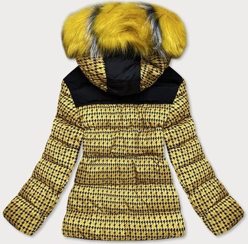 Sportowa kurtka przejściowa damska żołta (xw806)