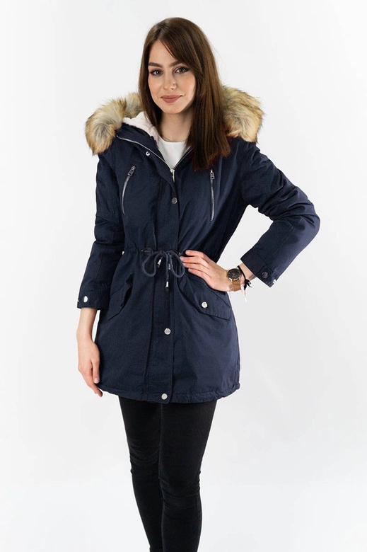 DAMSKA PARKA Z PODPINKĄ GRANATOWA (1998)