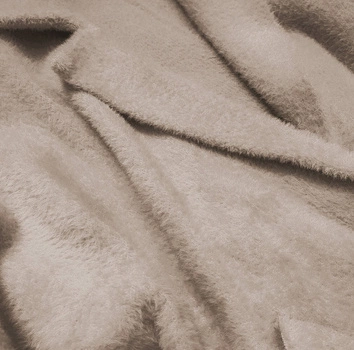 WEŁNIANA NARZUTKA ALPAKA JASNOBEŻOWA (7108)