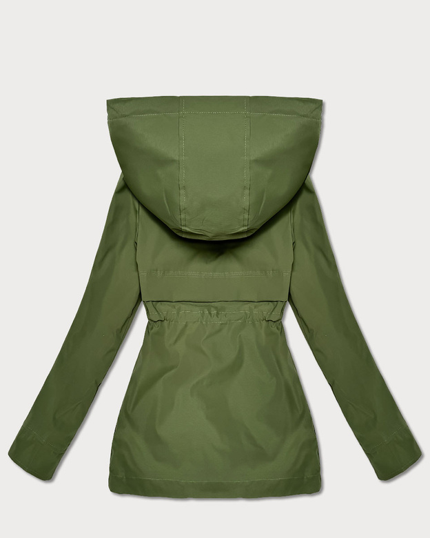 Dwustronna kurtka parka Goodlookin zielona panterka (KK60424-2#)
