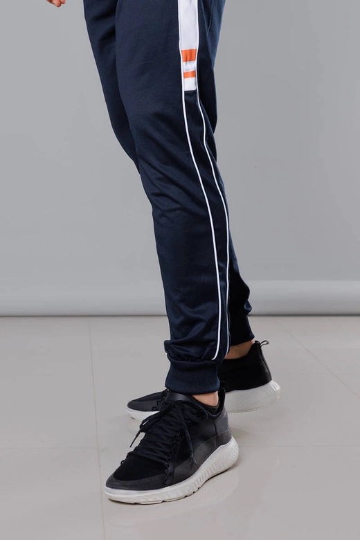 Męskie dresy z lampasami granatowe (8K161)