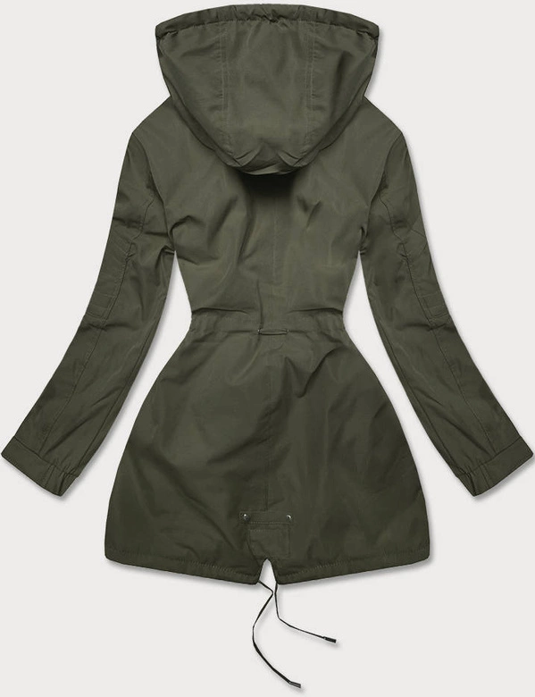 Parka damska 2w1 khaki/limonka (w702)