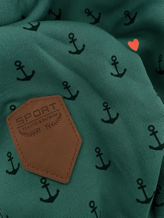 Wzorzysta bluza damska turkusowa (2304)