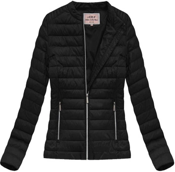 PIKOWANA KURTKA ZE STÓJKĄ CZARNA (W52)