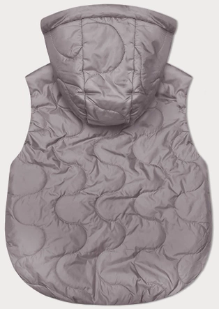 Krótki bezrękawnik damski z odpinanym kapturem BH Forever cappuccino (BH-2414BIG)