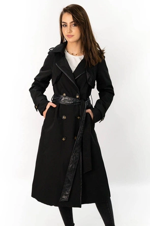 CIENKI PŁASZCZ Z PASKIEM CZARNY (2003)