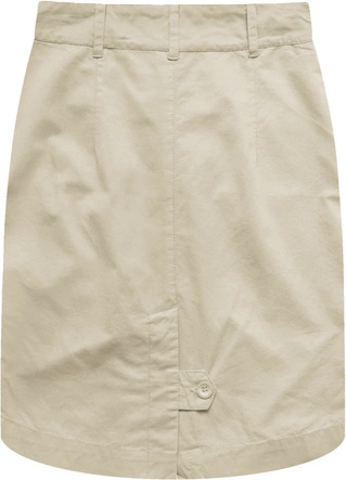 SPÓDNICA Z WYSOKIM STANEM JASNOBEŻOWA (X2222X)