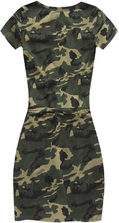 BAWEŁNIANA SUKIENKA W MORO KHAKI (A20)