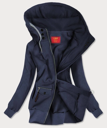 ROZPINANA BLUZA Z KIESZENIAMI GRANATOWA (629)