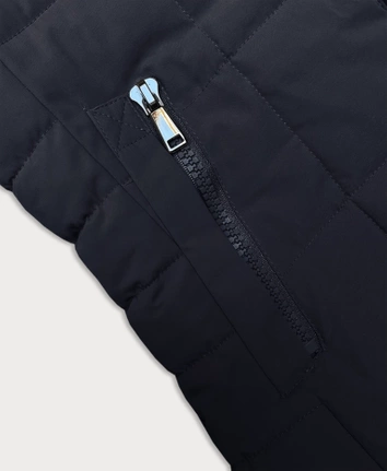 Pikowana kurtka zimowa damska J Style granatowa (16M9119-215)