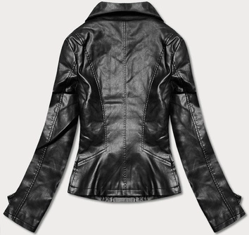 Damska kurtka z klapami czarna (11Z8035)