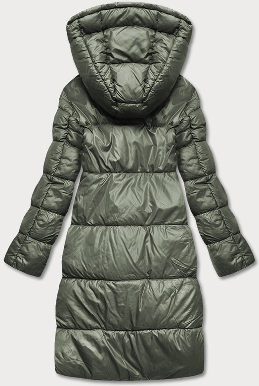 DŁUGA DWUSTRONNA KURTKA ZIMOWA ARMY/CAMEL (L22-9852-22/301)