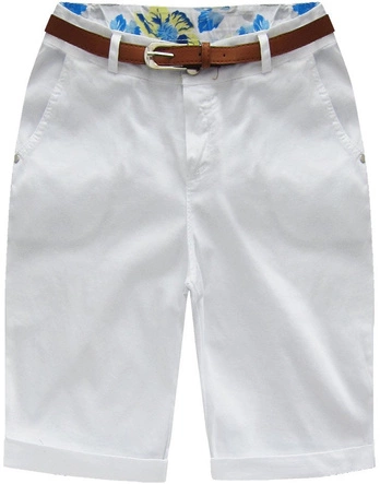 BERMUDY Z PASKIEM BIAŁE (77ART)