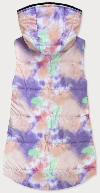 Kolorowa kamizelka damska pomarańczowo-fioletowa (1748)