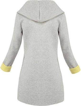 NARZUTKA BLUZA SWEETISSIMA SZARO-ŻÓŁTA (8103-6)