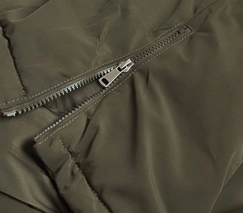 Damska parka zimowa khaki (CAN-588BIG)