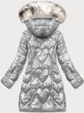 TALIOWANA KURTKA ZIMOWA DAMSKA SZARA (16M9051-92)