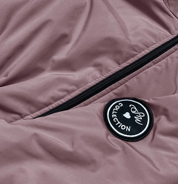 Damska parka oversize różowa (B8080)