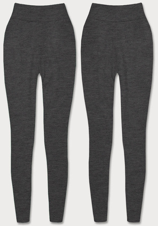 Grube bawełniane legginsy szary ciemny (YW01002-A2)