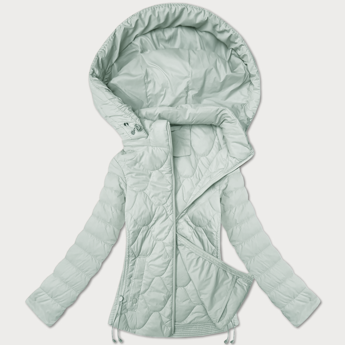 Pikowana krótka kurtka damska J Style miętowa (16M9239-156)